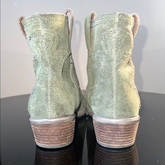Lucky Brand Green Ankle Boots with Suede Finish - Picture 7 of 12